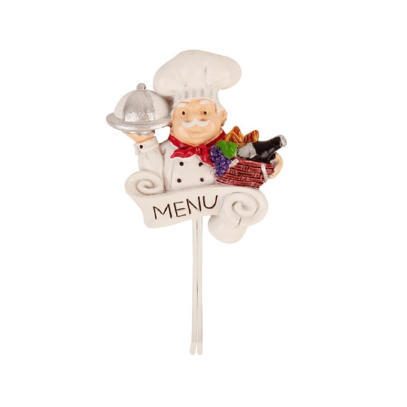 Dining Purse Hooks Cartoon Chef Shaped Sticky Wall Mounted Hooks Cute Door-Kitchen Hanger Utilities Hook for-Kitchen