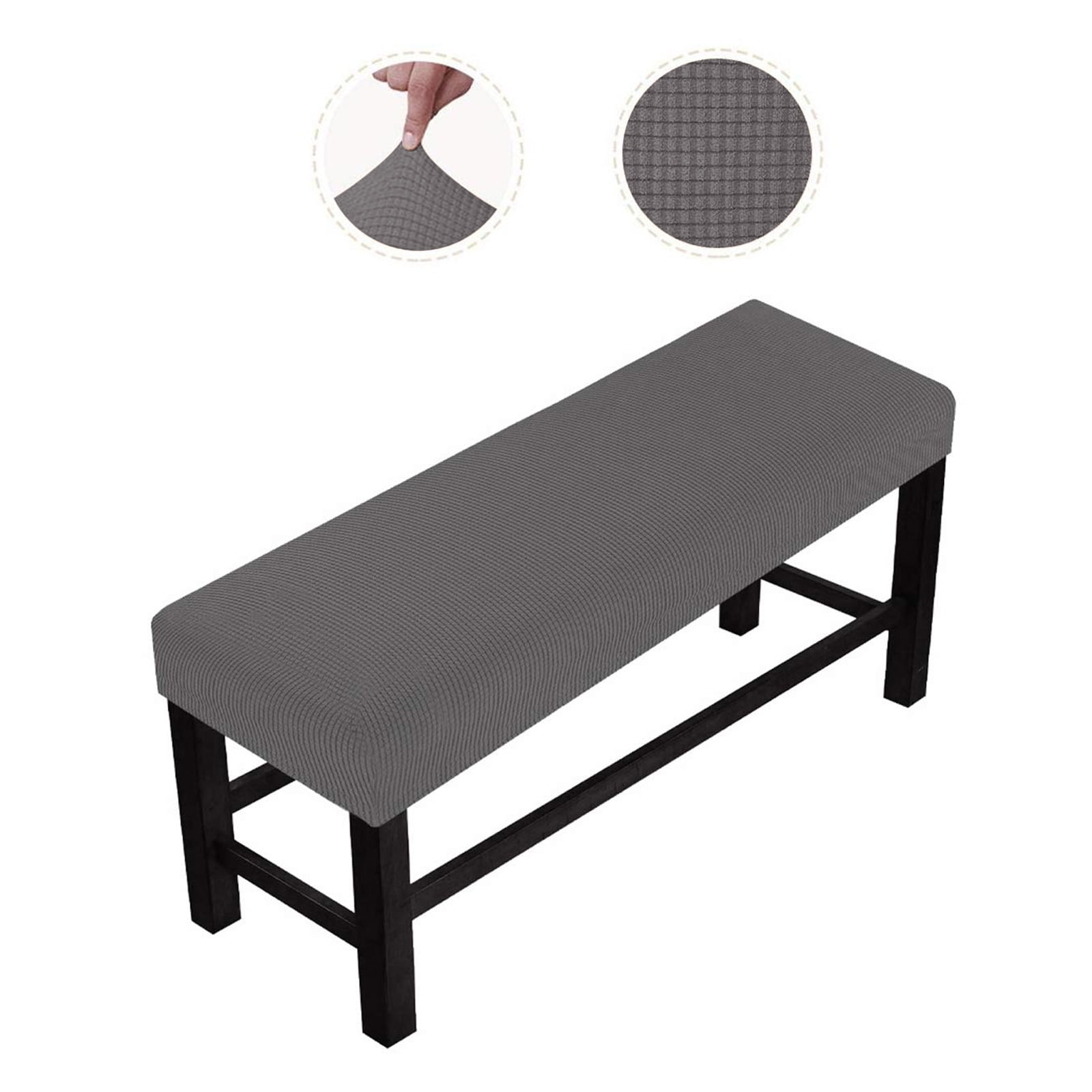 Dining Room Bench Covers, Stretch Spandex Jacquard Bench Slipcover
