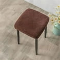 thumbnail image 1 of Dining Room Chair Cover, Elastic Stretch Chair Slipcovers Super Fit Anti-dust Desk Seat Cover Spandex Removable Washable Kitchen Chair Protective Cover Applicable Seat Size 12.99x14.96 Inches (Brown), 1 of 4