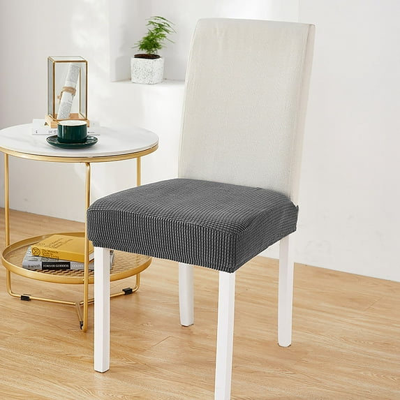 Dining Room Chair Cover, Furenl Stretch Dining Chair Covers – Removable and Washable Seat Covers for Dining Chairs, Dark Gray