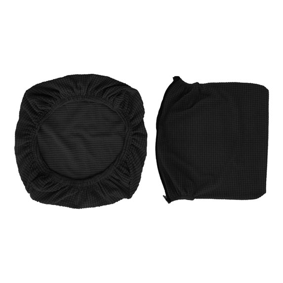 Dining Room Chair Cover, Office Chair Cover, Dustproof Back Cover Stretch Washable Chair Seat Protector, for Kitchen Home Party Restaurant Black
