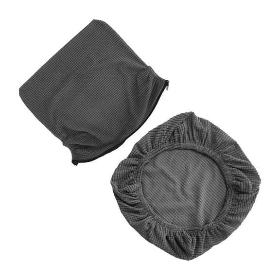 Dining Room Chair Cover, Office Chair Cover, Dustproof Back Cover Stretch Washable Chair Seat Protector, for Kitchen Home Party Restaurant Dark Gray