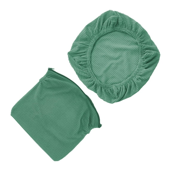 Dining Room Chair Cover, Office Chair Cover, Dustproof Back Cover Stretch Washable Chair Seat Protector, for Kitchen Home Party Restaurant Green