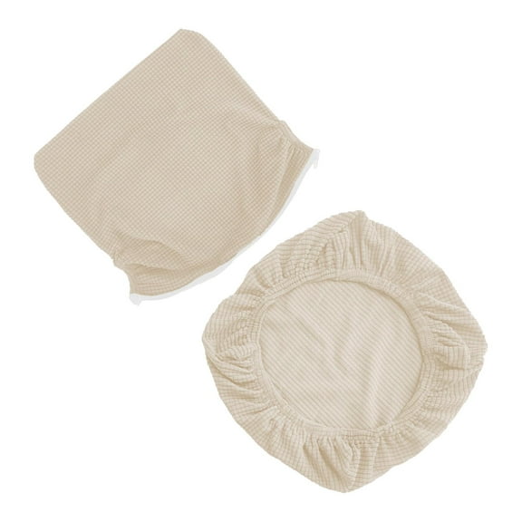 Dining Room Chair Cover, Office Chair Cover, Dustproof Back Cover Stretch Washable Chair Seat Protector, for Kitchen Home Party Restaurant White