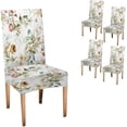thumbnail image 1 of Dining Room Chair Covers 4 Pack Stretch Watercolor Floral Dining Chair Cover Washable Kitchen Chair Slipcovers Seat Protector for Home or Dining Room, 1 of 5