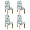thumbnail image 1 of Dining Room Chair Covers 4pcs Spandex Super Fit Stretch Removable Washable Kitchen Chair Slipcovers for Home Party Hotel Wedding Ceremony, Universal Size (Bohemian), 1 of 7
