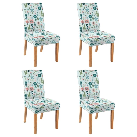 Dining Room Chair Covers 4pcs Spandex Super Fit Stretch Removable Washable Kitchen Chair Slipcovers for Home Party Hotel Wedding Ceremony, Universal Size (Bohemian)