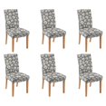 thumbnail image 1 of Dining Room Chair Covers 6pcs Spandex Super Fit Stretch Removable Washable Kitchen Chair Slipcovers for Home Party Hotel Wedding Ceremony, Universal Size (daisy), 1 of 5