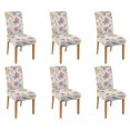 thumbnail image 1 of Dining Room Chair Covers 6pcs Stretch Dining Chair Cover Removable Washable Chair Seat Protector Cover for Home Party Hotel Wedding Ceremony, Universal Size (wildflowers), 1 of 6