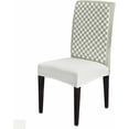 thumbnail image 1 of Dining Room Chair Covers, Checkerboard Sage Green Checkered Spring Stretch Parsons Chair Slipcovers Removable Kitchen Chair Protector Cover for Dining Room， Set of Set of 4, 1 of 9