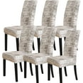thumbnail image 1 of Dining Room Chair Covers for Dining Room Set of 6,Stretch Dining Chair Cover for Dining Room Kitchen Washable Removable(4Pack,Printed Geometric Pattern), 1 of 6