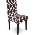 thumbnail image 1 of Dining Room Chair Covers Set of 4， Parsons Stretch Dining Chair Slipcovers Removable Washable Spandex Furniture Seat Protector for Kitchen Hotel Table Banquet (Pack of 4, 01-Coffee), 1 of 6