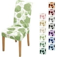 thumbnail image 1 of Dining Room Chair Covers Set of 4, Soft Stretch Kitchen Chair Covers Slipcover Protector, Removable Washable Geometric Parson Chair Covers 4 Pack, Sage Green, 1 of 6