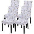thumbnail image 1 of Dining Room Chair Covers Set of 4, Stretch Printed Parsons Chair Slipcovers Spandex Removable Washable Kitchen Chair Protector Cover for Dining Room, Hotel, Ceremony (Daisy Pattern), 1 of 6
