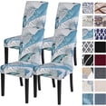 thumbnail image 1 of Dining Room Chair Covers Set of 4, Stretch Printed Parsons Chair Slipcovers Removable Washable Spandex Kitchen Chair Protector Cover for Dining Room, Hotel, Ceremony (Flower Pattern5), 1 of 6