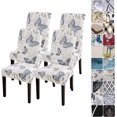thumbnail image 1 of Dining Room Chair Covers Set of 4, Stretch Removable Washable Spandex Dining Chair Slipcovers Protectors, Kitchen Chair Covers for Dining Room Party Hotel Ceremony Banquet(Butterfly), 1 of 6