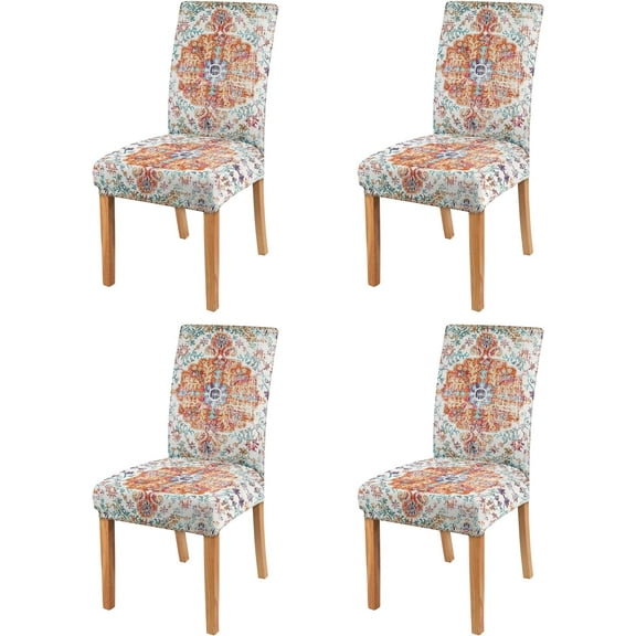Dining Room Chair Covers Set of 4, Stretch Spandex Removable Washable Chair Slipcovers,Parsons Chair Slipcover for Dining Room, Restaurant, Kicthen, Hotel