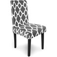 thumbnail image 1 of Dining Room Chair Covers Set of 6， Parsons Stretch Dining Chair Slipcovers Removable Washable Spandex Furniture Seat Protector for Kitchen Hotel Table Banquet (Pack of 6, 01-Gray), 1 of 6