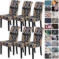 thumbnail image 1 of Dining Room Chair Covers Set of 6,Printed Pattern Parsons Chair Slipcovers Removable Washable Kitchen Seat Dining Chairs Protector Cover for Home or Party, 1 of 6