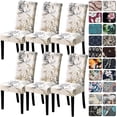 thumbnail image 1 of Dining Room Chair Covers Set of 6,Printed Pattern Parsons Chair Slipcovers Removable Washable Kitchen Seat Dining Chairs Protector Cover for Home or Party, 1 of 6
