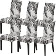 thumbnail image 1 of Dining Room Chair Covers Set of 6, Stretch Parsons Chair Slipcovers Removable Washable Spandex Printed Chair Seat Protector Cover for Hotel, Office, Ceremony, Banquet, Wedding Party (Palm Leaves), 1 of 6