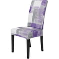 thumbnail image 1 of Dining Room Chair Covers Set of 6, Stretch Parsons Chair Slipcovers Universal Removable Washable Chair Seat Covers Protector for Dining Room, Kitchen, Hotel and Party, Purple, 1 of 6