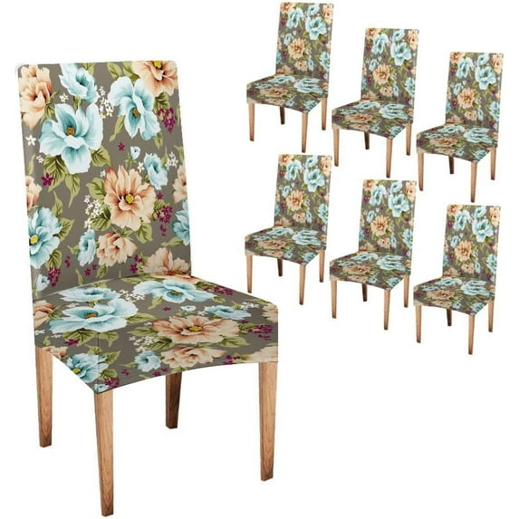 Dining Room Chair Covers Set of 6,Stretch Parsons Chair Slipcovers Universal Removable Washable Parson Chair Covers for Dining Room,Living Room,Kitchen