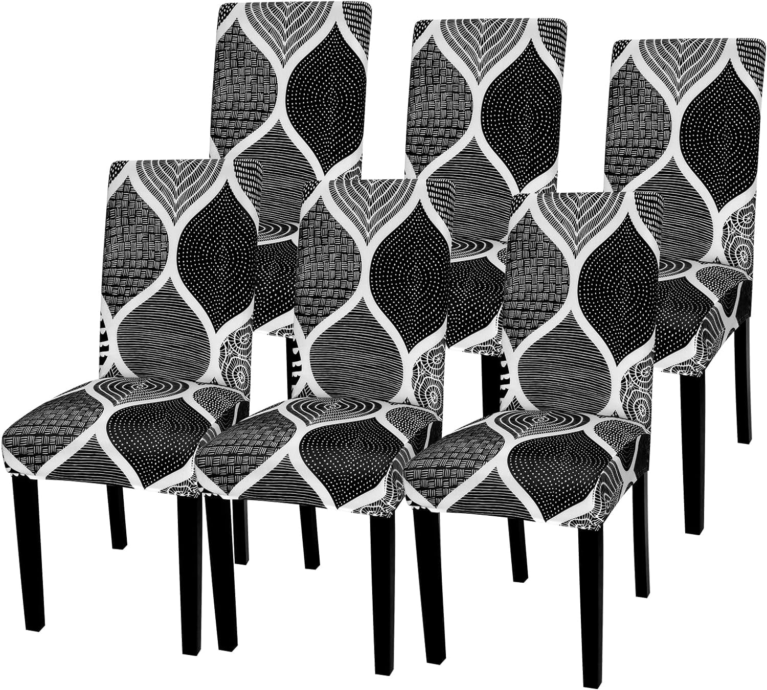 Dining Room Chair Covers Set of 6, Stretch Parsons Chair Slipcovers