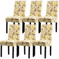 thumbnail image 1 of Dining Room Chair Covers Set of 6, Stretch Soft Spandex Removable Washable Chair Slipcovers for Dining Room,Hotel,Ceremony (Noble, 6 Pack), 1 of 5