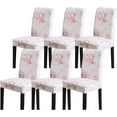 thumbnail image 1 of Dining Room Chair Covers Set of 6, Stretch Soft Spandex Removable Washable Chair Slipcovers for Dining Room,Hotel,Ceremony (Pink Rose, 6 Pack), 1 of 4