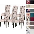 thumbnail image 1 of Dining Room Chair Covers Slipcovers Set of 6, Spandex Super Fit Stretch Removable Washable Kitchen Parsons Chair Covers Protector for Dining Room,Hotel,Ceremony, 1 of 6