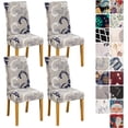 thumbnail image 1 of Dining Room Chair Covers Slipcovers Set of 6, Stretch Kitchen Chair Covers Washable Spandex Parsons Chair Slipcover, Removable Dining Seat Protector for Home or Party, 1 of 6