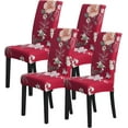 thumbnail image 1 of Dining Room Chair Covers for Dining Room Set of 4,Stretch Dining Chair Cover for Dining Room Kitchen Washable Removable(4Pack,Printed Flower Pattern), 1 of 6