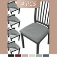 thumbnail image 1 of Dining Room Chair Seat Covers Set of 4, Stretch Jacquard Removable Washable Chair Seat Slipcovers,Kitchen Seat Cushions Seat Cover Protector, 1 of 8
