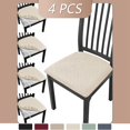 thumbnail image 1 of Dining Room Chair Seat Covers Set of 4, Stretch Jacquard Removable Washable Chair Seat Slipcovers,Kitchen Seat Cushions Seat Cover Protector, 1 of 8