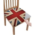 thumbnail image 1 of Dining Room Chair Seat Covers, Vintage United Kingdom Flag Union Jack Flag British National Flags Removable Stretch Chair Seat Cushion Slipcovers Protector for Holiday Party Festival, Set of 4, 1 of 6