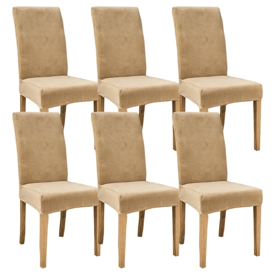 Dining Room Chair Slipcover,Stretch Velvet Chair Covers Universal Removable Washable Anti-Dust Soft Parsons Chair Protector for Hotel Kitchen Wedding Ceremony-6-J