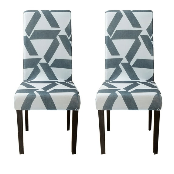 Dining Room Chair Slipcovers,Stretch Chair Covers Universal Removable Washable Anti-Dust Modern Spandex Printed Chair Protector for Hotel Kitchen Wedding Party Decor-2-N