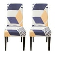 thumbnail image 1 of Dining Room Chair Slipcovers,Stretch Chair Covers Universal Removable Washable Anti-Dust Modern Spandex Printed Chair Protector for Hotel Kitchen Wedding Party Decor-2-C, 1 of 8