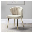 thumbnail image 1 of Dining Room Chairs Accent Chairs, Upholstered Side Chair with Golden Legs, Small Vanity Chair for Living Room, Kitchen, Patio, TAN, 1-Pack, 1 of 6