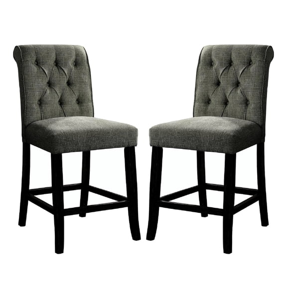 Dining Room Chairs | Comfortable Padded Seating | Solid Wood and Fabric Build | Stable Support with Tilted Legs