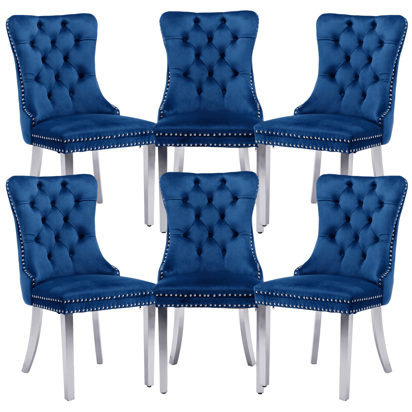 Dining Room Chairs with Velvet Fabric Dining Chairs with Chrome