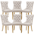 thumbnail image 1 of Dining Room Chairs with Velvet Fabric Dining Chairs with Golden Stainless Steel Plating Legs, Backrest and Button Velvet Fabric Design,Luxury Home Furniture for Dining Room(Beige Set of 6), 1 of 11