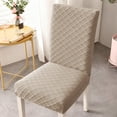 thumbnail image 1 of Dining Room Covers Elastic High Back Chair Covers for Dining Room, Stretch Slipcovers for Kitchen and Banquet Seating, Washable Nylon Spandex Protector Covers in Khaki, 1 of 7