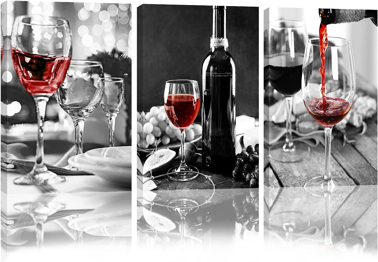 Dining Room Decor Red Wine Wall Decor for Bedroom Kitchen Wall Art ...