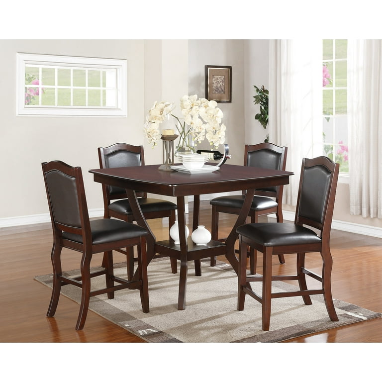 Dining Room Formal Traditional Look Counter height 5pc Dining Set - Main Image