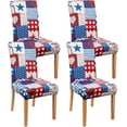 thumbnail image 1 of Dining Room Independence Day Chair Covers Set of 4,4th of July Plaid Stitching Dining Chair Cover,Elastic Removable and Washable Dining Chair Cover,Suitable for 4th of July Kitchen Dining Room Decor, 1 of 6