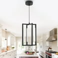 thumbnail image 1 of Dining Room Indoor Modern Black Chandelier Iron Cage LED Bulb Chandelier, 1 of 6
