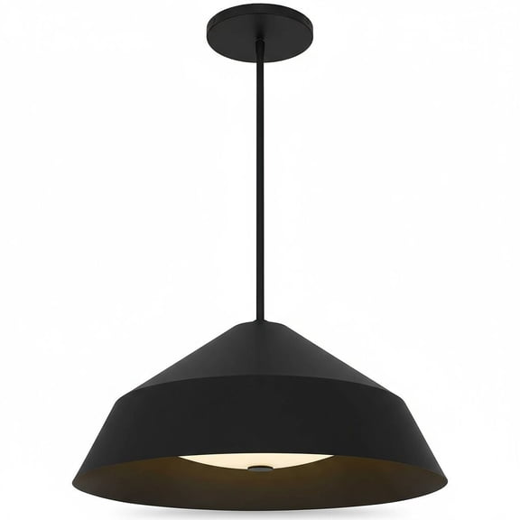 Dining Room Light, 22 inch Diameter Integrated LED Black Pendant, Black Dining Room Lighting,Steel Modern Chandelier, Lighting Dining Room Lighting 22 inch Diameter Integrated LED Black Pendant