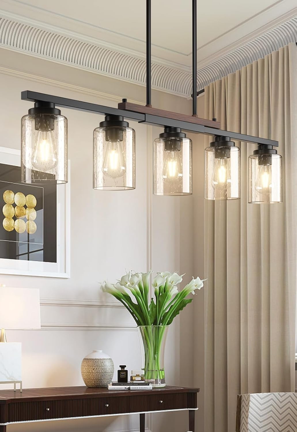 Dining Room Light Fixture 5-Light Kitchen Island Lighting with ...